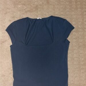 Garage Dark Blue Short Sleeve Top